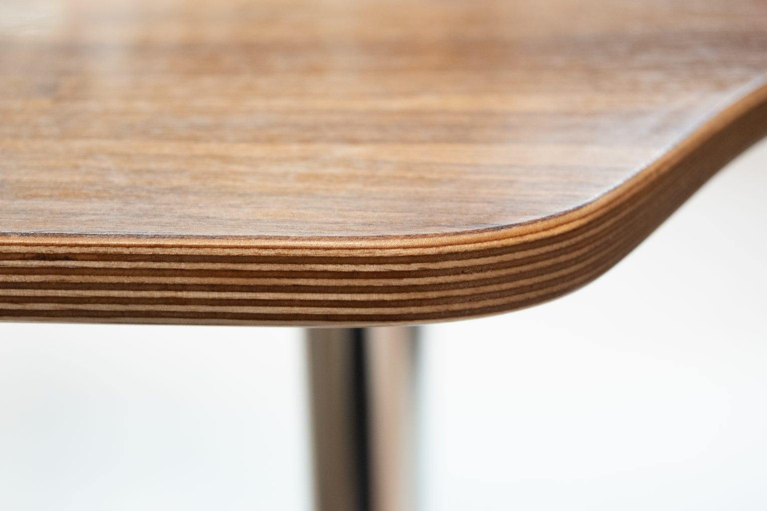 Montlake desk in walnut and Baltic birch plywood