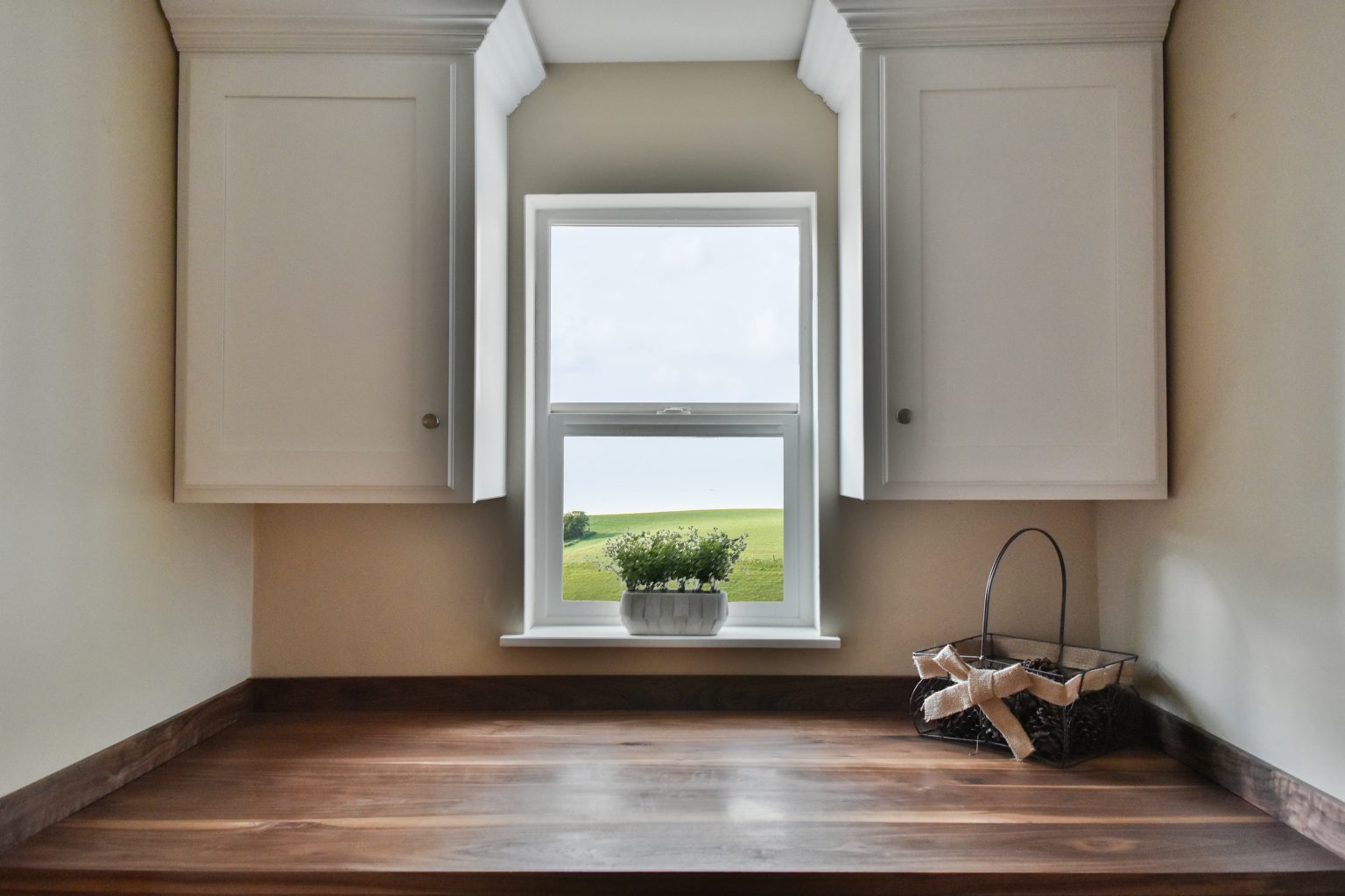 Claro walnut mudroom built-in renovation