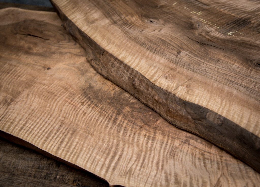 Bastogne walnut board showing its grain and figure