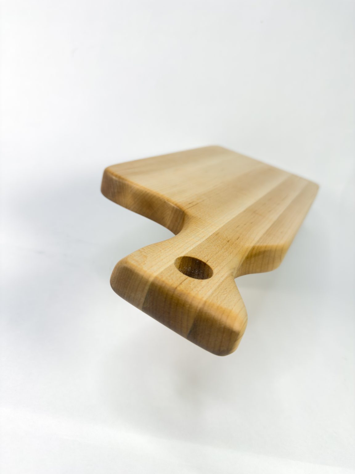The Everything Board in hard maple, low angle
