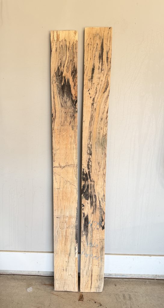 Pair of spalted maple S4S boards, full length