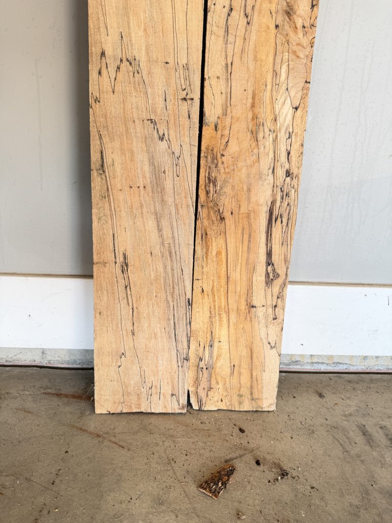 Spalted maple boards, lower section