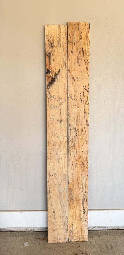 Single spalted maple board, full length