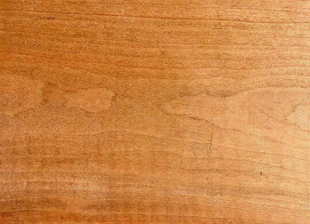 Cherry board with warm reddish-brown color